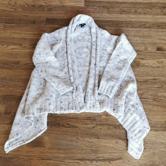 H&M Oatmeal Color Wool Blend Waterfall Cardigan Medium - Picture 1 of 5